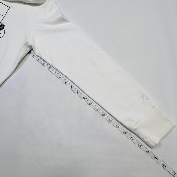Uniqlo KAWS Peanuts Hoodie Mens Medium White Snoopy Joe Kaws Graphic Sweatshirt - Picture 8 of 9